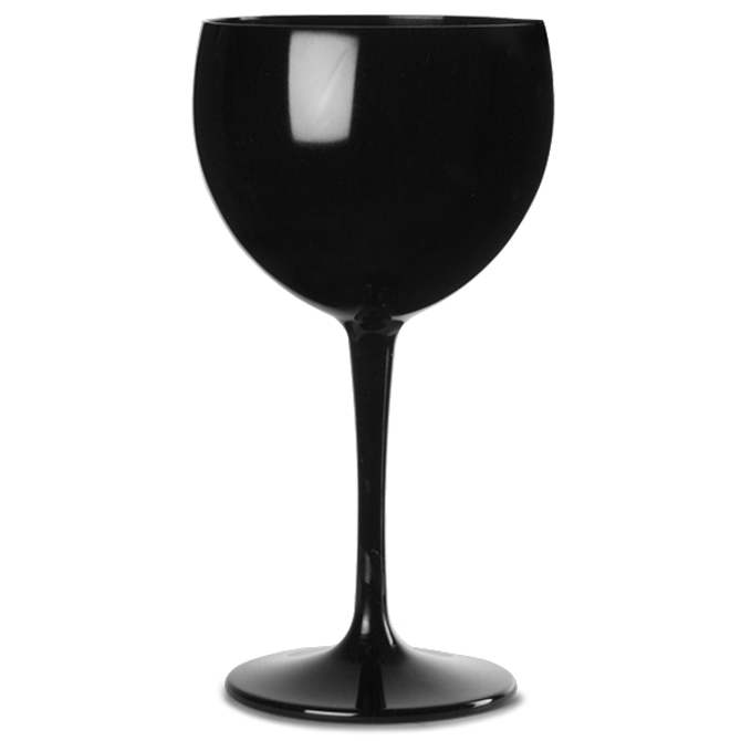 Polycarbonate Balloon Wine Glasses Black 12.3oz / 350ml
