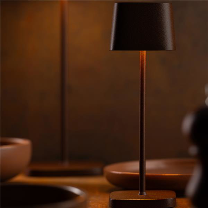 Montego Micro LED Cordless Lamp 20cm - Corten