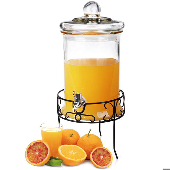 Round Drink Dispenser with Stand 168oz / 4.8ltr