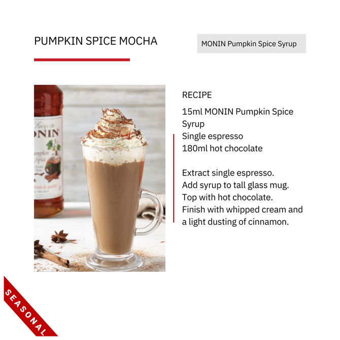 Monin Pumpkin Spice Syrup 1ltr