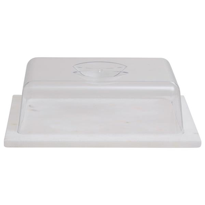 Rectangulat Marble Cheese Board with Lid 25 x 20cm