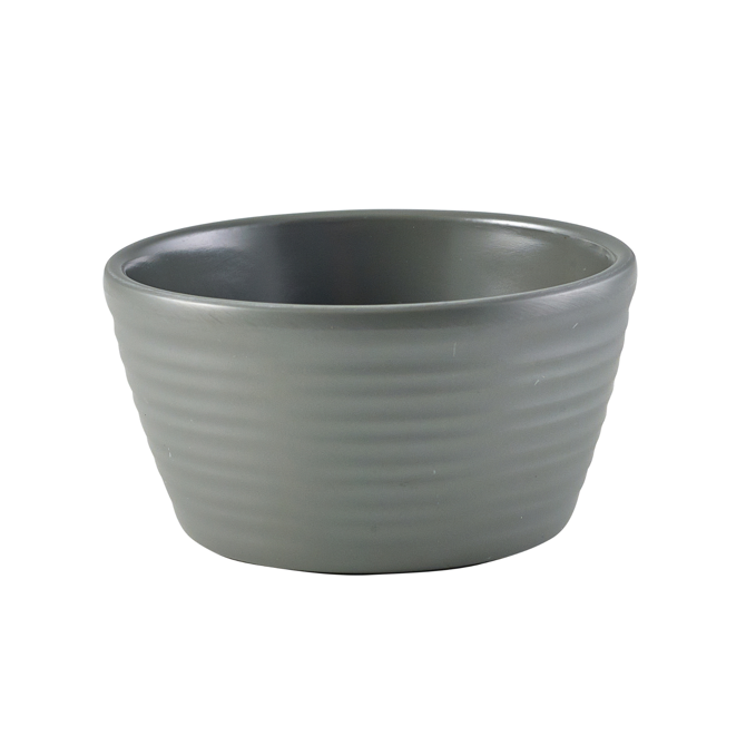 GenWare Melamine Matt Grey Ripple Ramekin 4oz / 113ml
