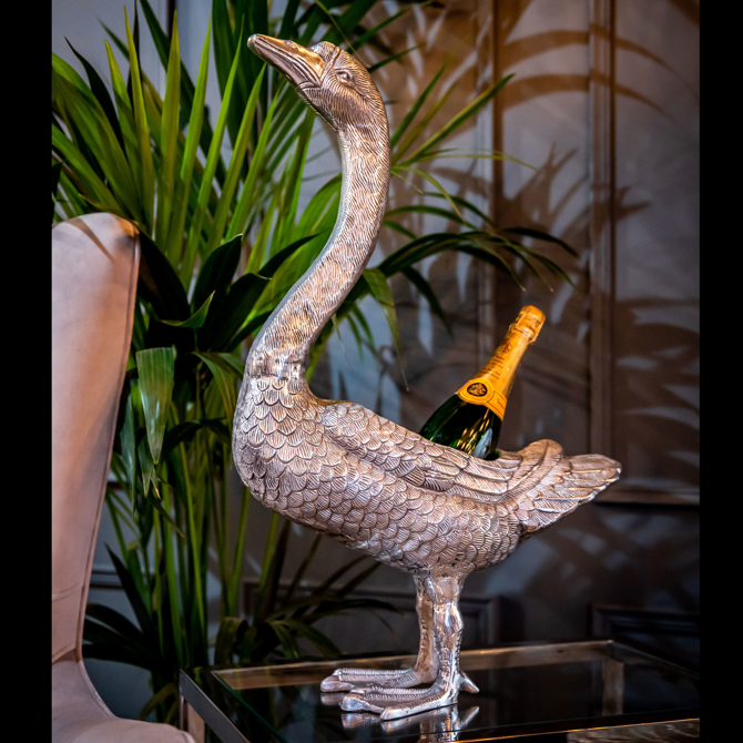 Goose Wine Cooler with Head Raised