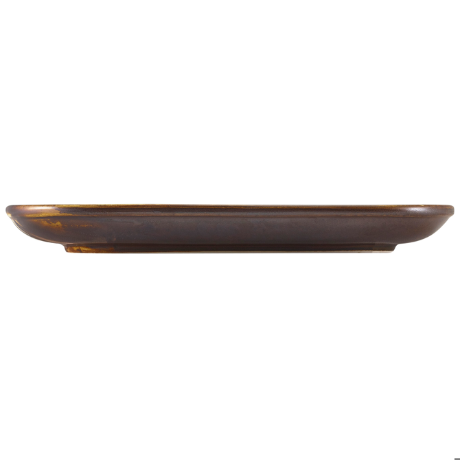 Terra Porcelain Rectangular Plates Rustic Copper 11.4" / 29cm