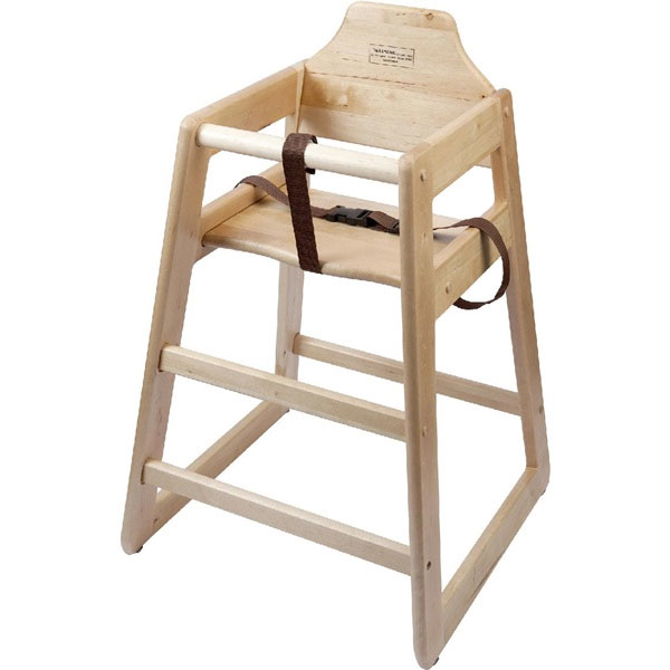 Wooden High Chair Light Wood