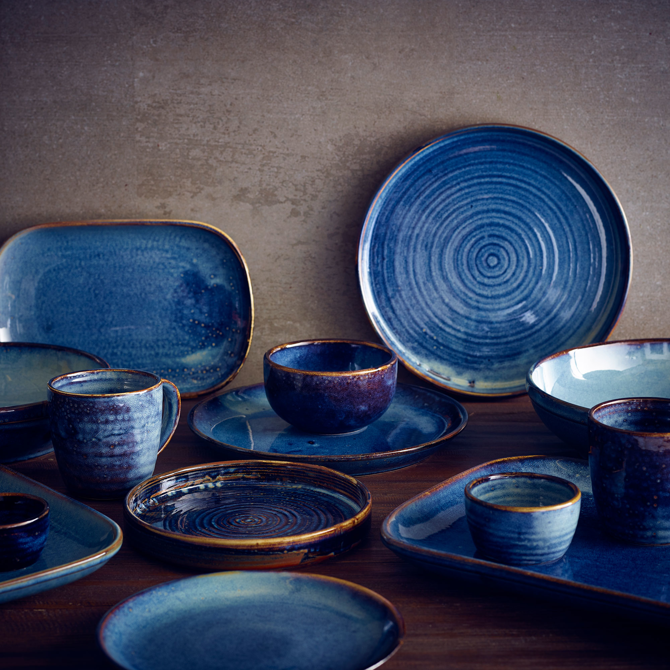 Terra Porcelain Round Bowls Aqua Blue 4.5" / 11.5cm