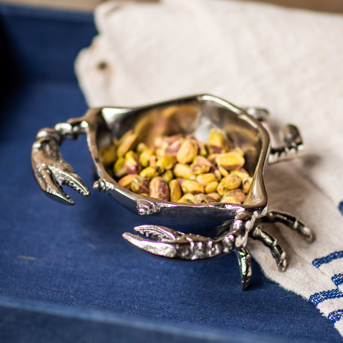 Small Nickel Crab Bowl