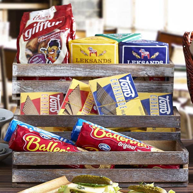 Wooden Food Presentation Crate 34 x 12 x 7cm