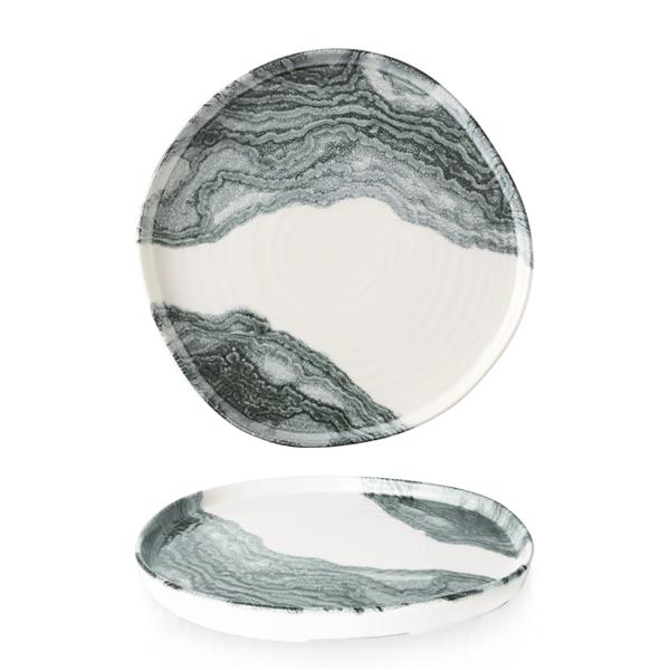 Tide Black Organic Walled Plate 10.5inch / 26.67cm