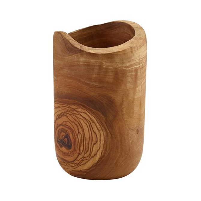 GenWare Olive Wood Rustic Cutlery Holder