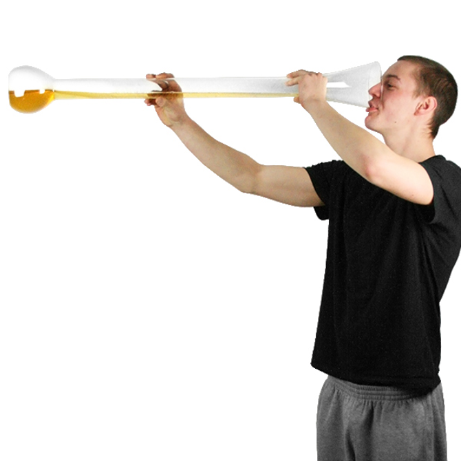Glass Yard of Ale with Stand 2.5 Litres