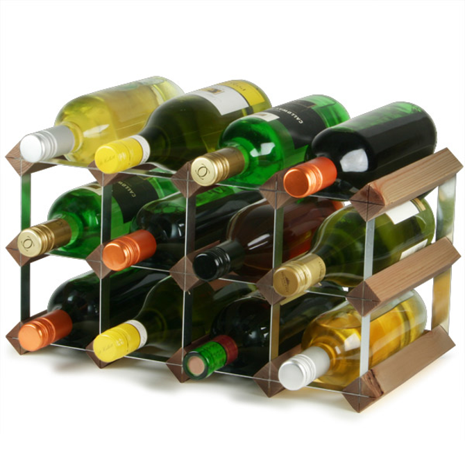 Traditional Wooden Wine Racks - Dark Oak