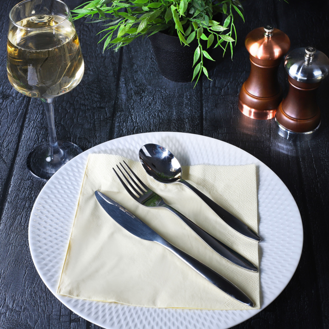 3ply 4 Fold Devon Cream Napkins 40cm x 40cm