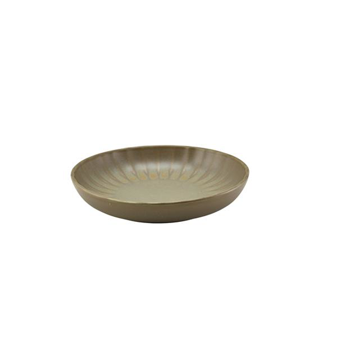 Terra Porcelain Matt Grey Scalloped Coupe Bowl 22.8cm