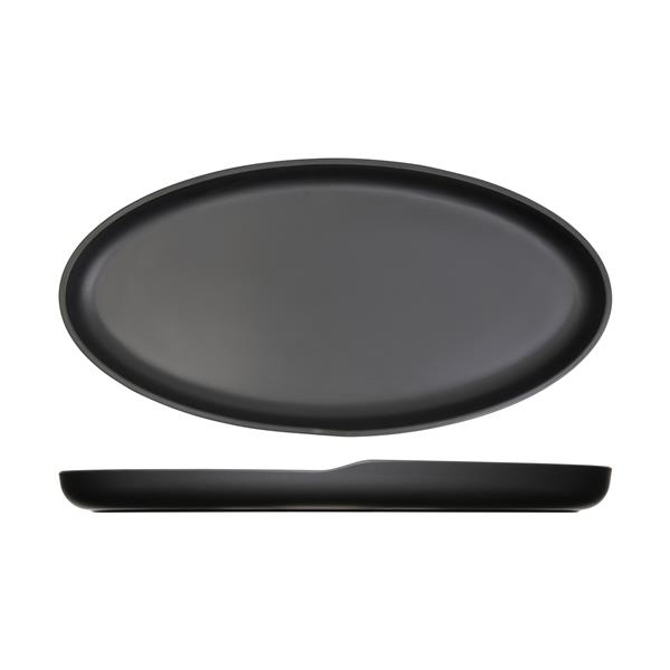 Black Copenhagen Oval Melamine Dish 40 x 20cm