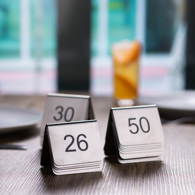Stainless Steel Table Numbers Set 26-50