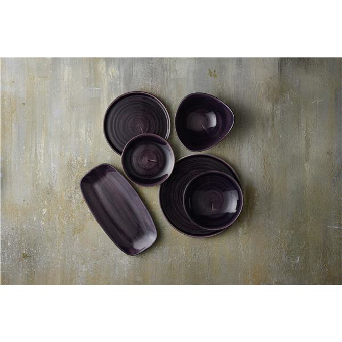 Stonecast Patina Deep Purple Triangle Bowl 9.25inch 600ml 21oz / 23.5cm