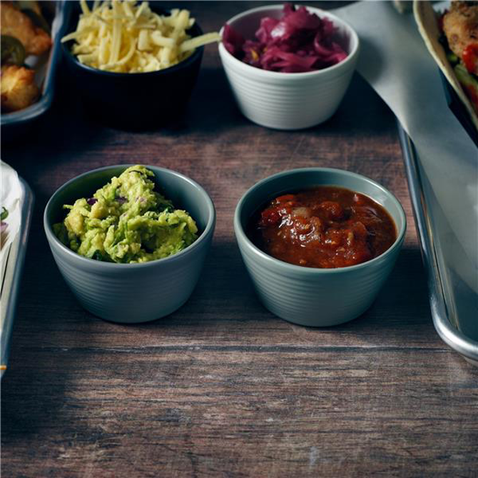 GenWare Melamine Matt Grey Ripple Ramekin 4oz / 113ml