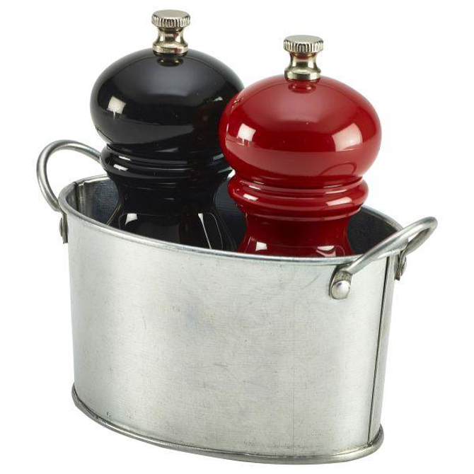 Galvanised Steel Serving Bucket 12.5 x 8.5 x 6.5cm