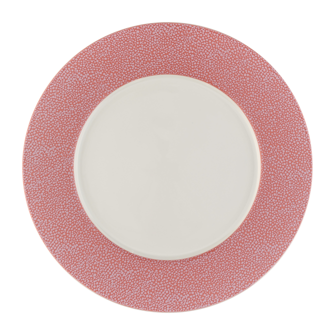 Purity Pearls Pink Rimmed Plate 11.5inch / 29cm