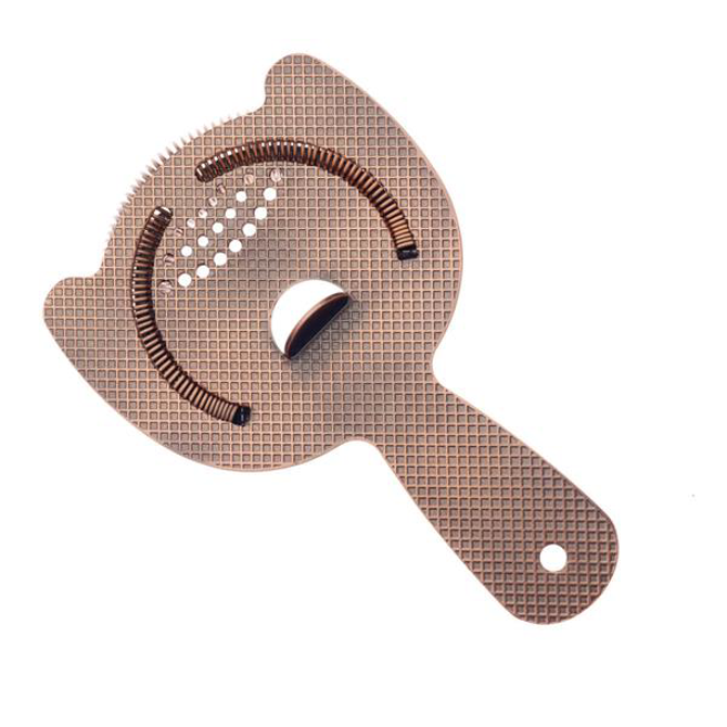 Barfly Diamond Lattice Heavy-Duty Spring Bar Strainer Antique Copper