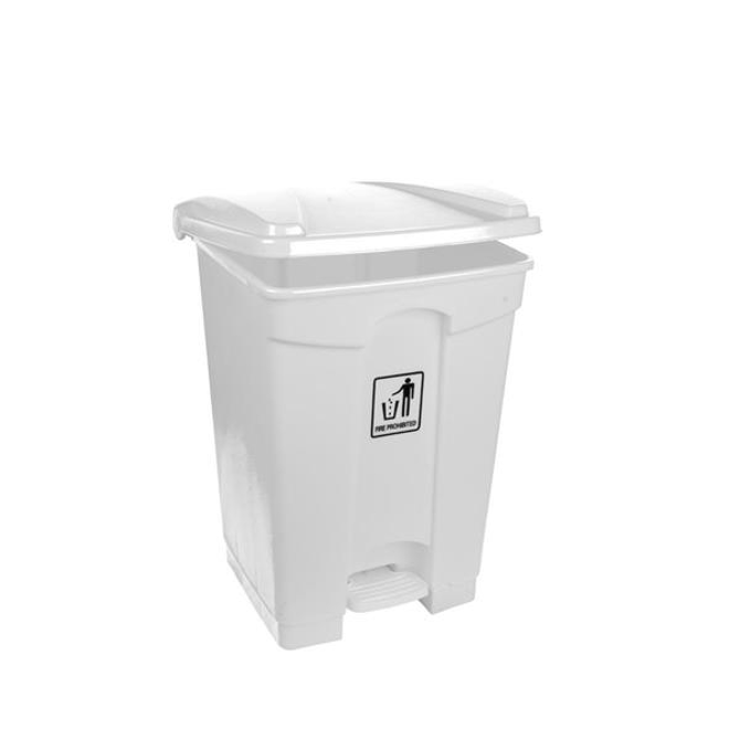 Polypropylene pedal Bin White 45ltr