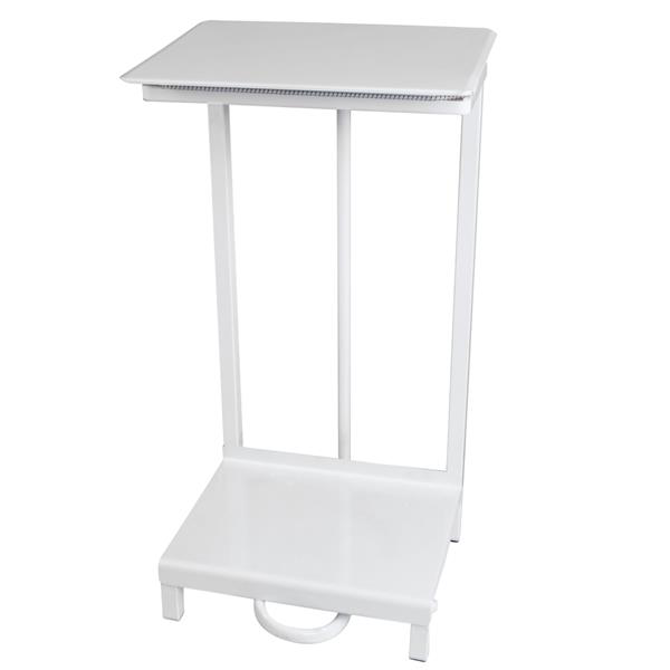 Mobile Polypropylene & Aluminium Open Sack Holder with White Lid 92ltr
