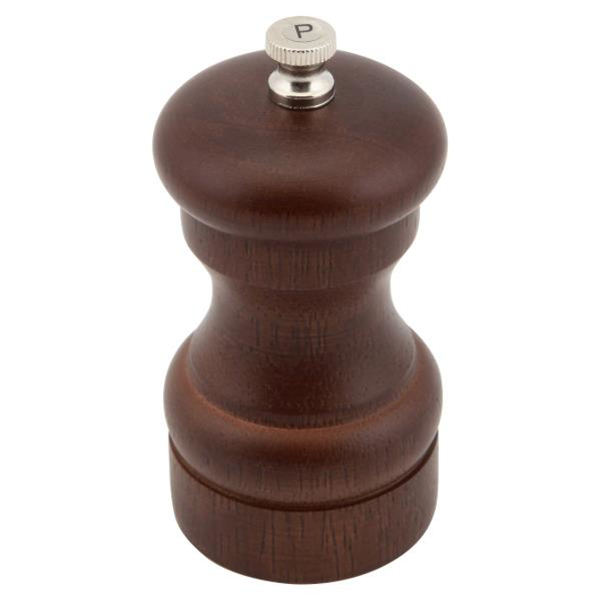 Genware Dark Wood Salt Or Pepper Grinder 10cm
