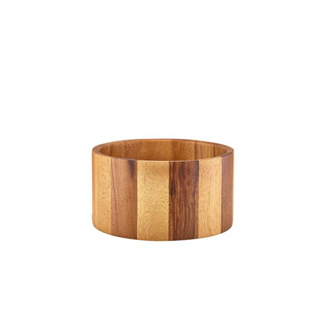 GenWare Acacia Wood Straight Sided Bowl 22.5 x 12cm