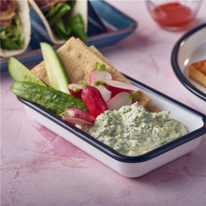 Black/White Melamine Athens GN1/9 Tray 17.6 x 10.8cm