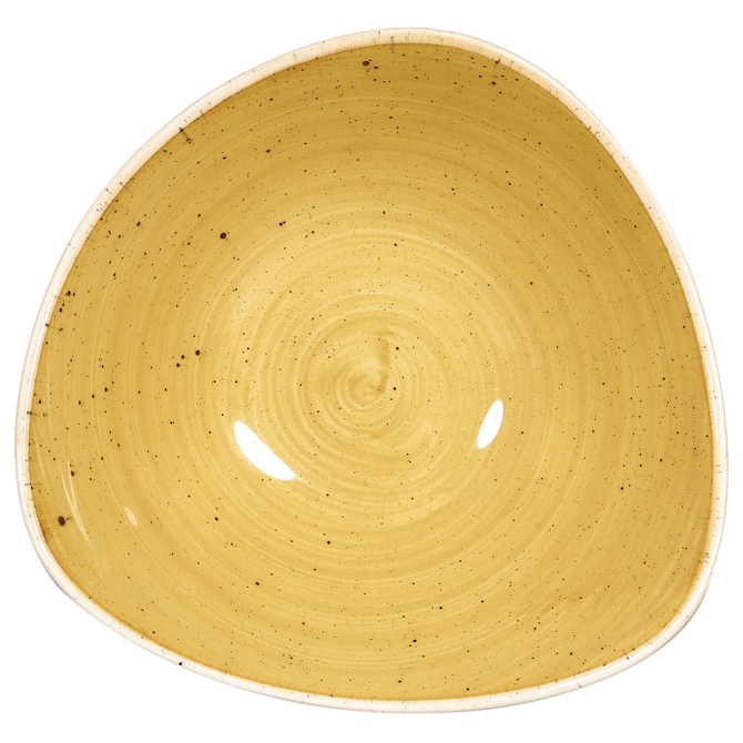 Churchill Stonecast Mustard Seed Yellow Lotus Bowl 7.2inch / 18.5cm	
