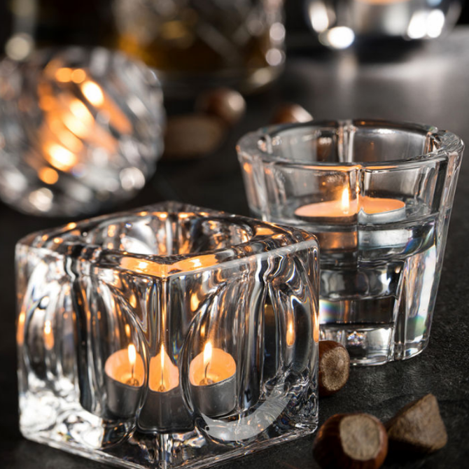Clear Chunky Tealight Holder