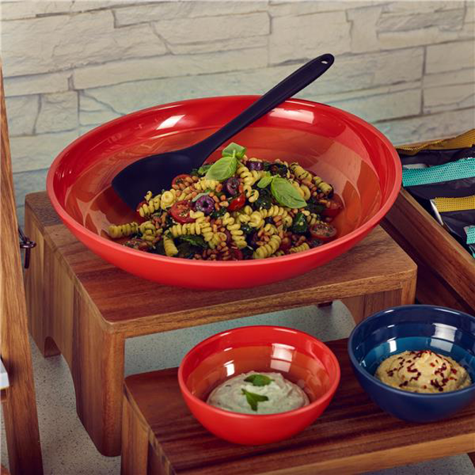 Sunset Orange Atlantis Melamine Oval Bowl 38 x 32.5 x 7cm