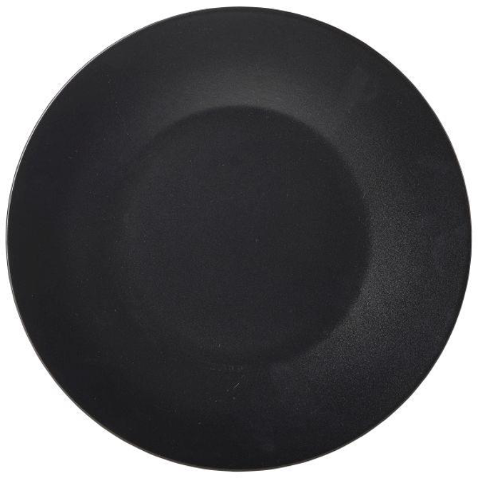 Luna Black Stoneware Wide Rim Plate 9.75inch / 25cm