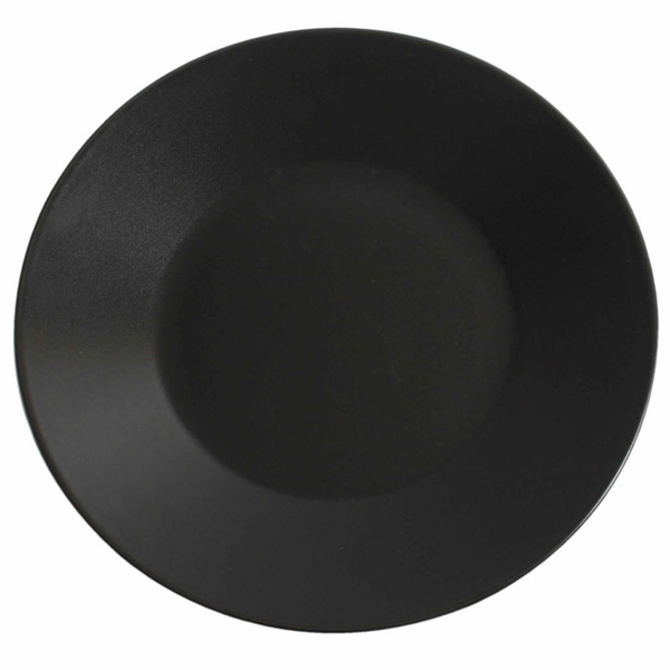 Midnight Wide Rim Plate Black 27.5cm