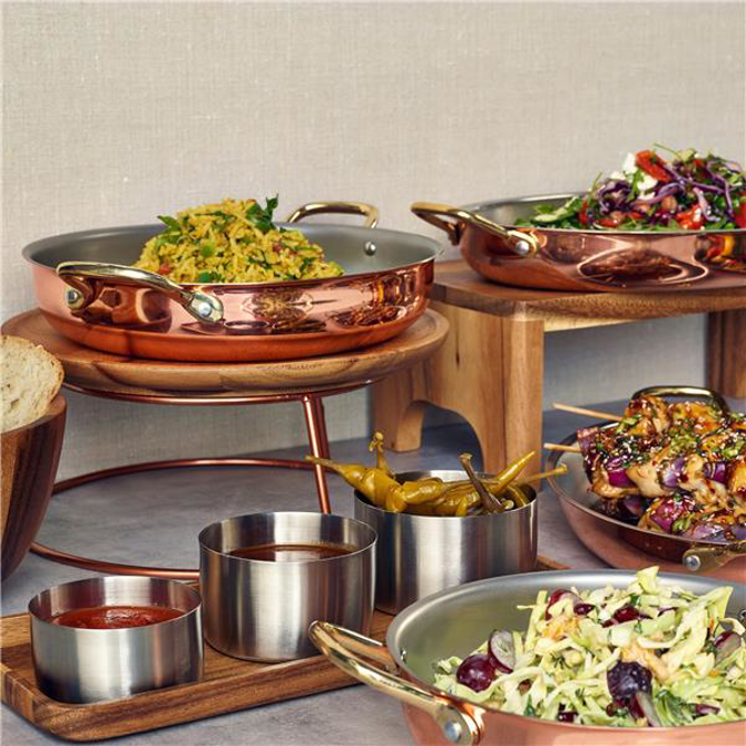 GenWare Copper Round Dish 9.5 x 2inch / 24.5 x 5cm