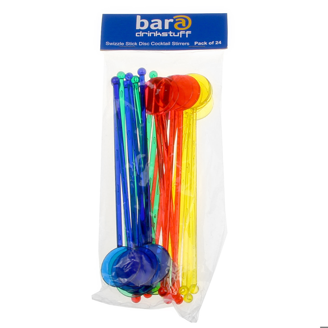 Swizzle Stick Disc Cocktail Stirrers