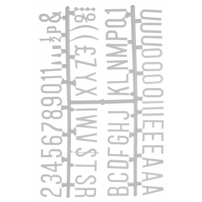 Design-A-Sign Peg Board Letters White 1.25inch