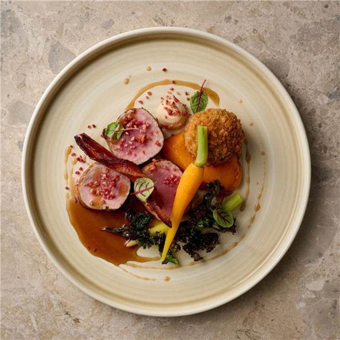 Churchill Stonecast Canvas Natural Walled Plate 6.3inch / 16cm