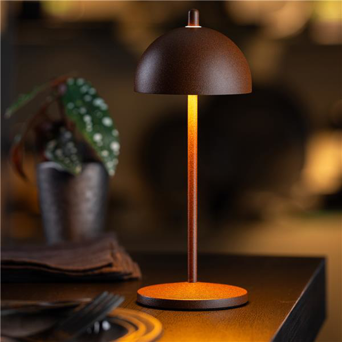 Antigua Micro LED Cordless Lamp 20cm - Corten