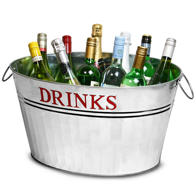 Galvanised Steel Drinks Party Tub