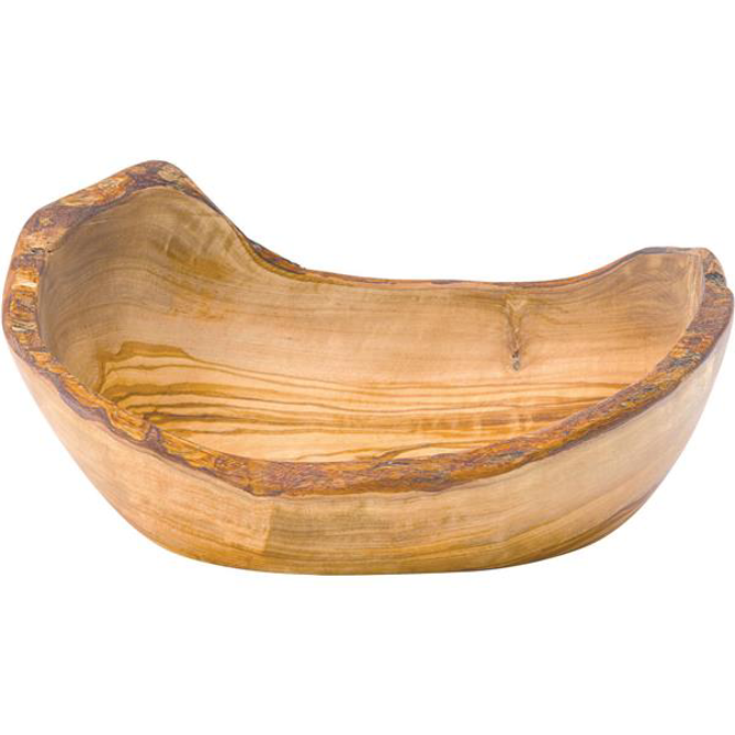 Rustic Olive Wood Oval Bowl 9.75 x 6.75inch / 24.5 x 17cm