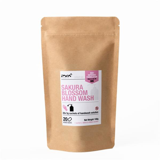 PVA Sakura Blossom 1 Ltr Hand Wash x 20 Sachets