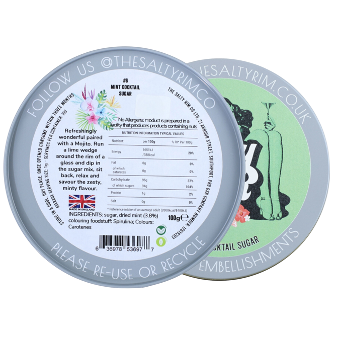 Mint Cocktail Sugar 100g