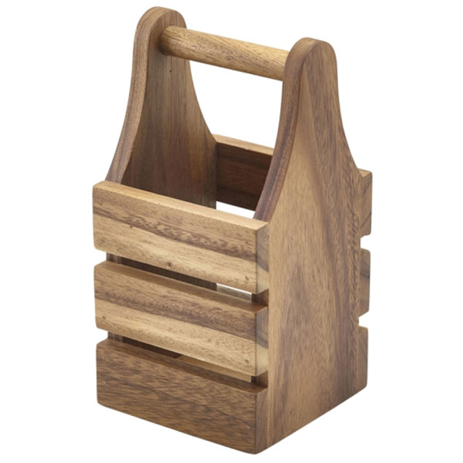Acacia Wood Cutlery Holder