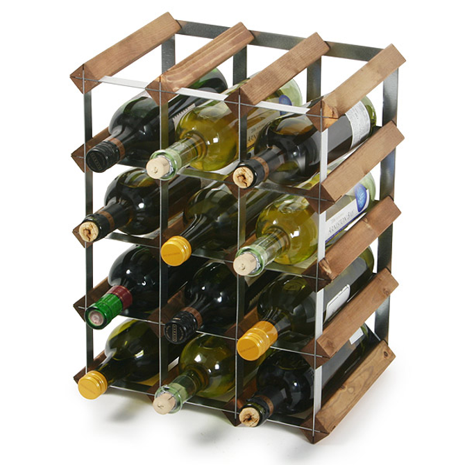 Traditional Wooden Wine Racks - Dark Oak