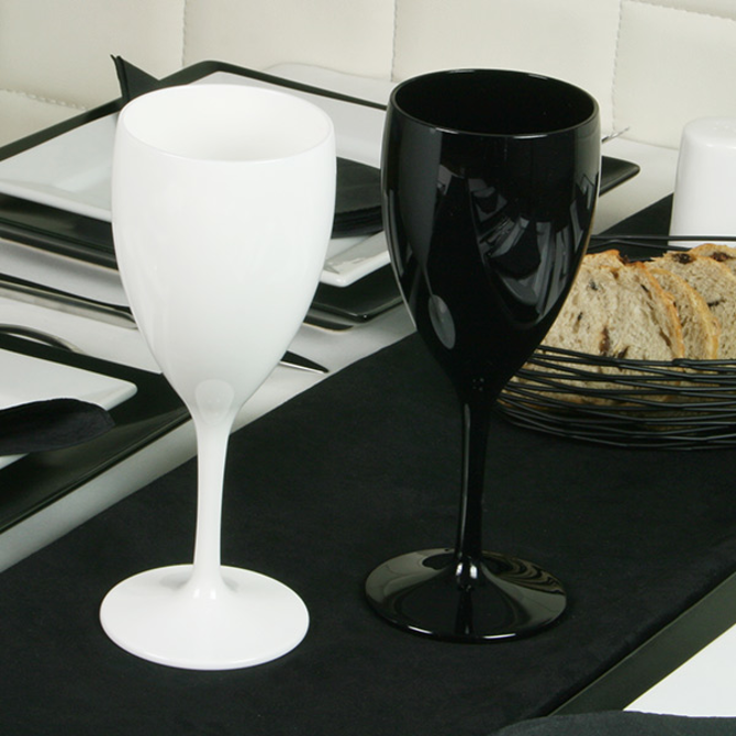 Polycarbonate Wine Glasses White 12oz / 340ml