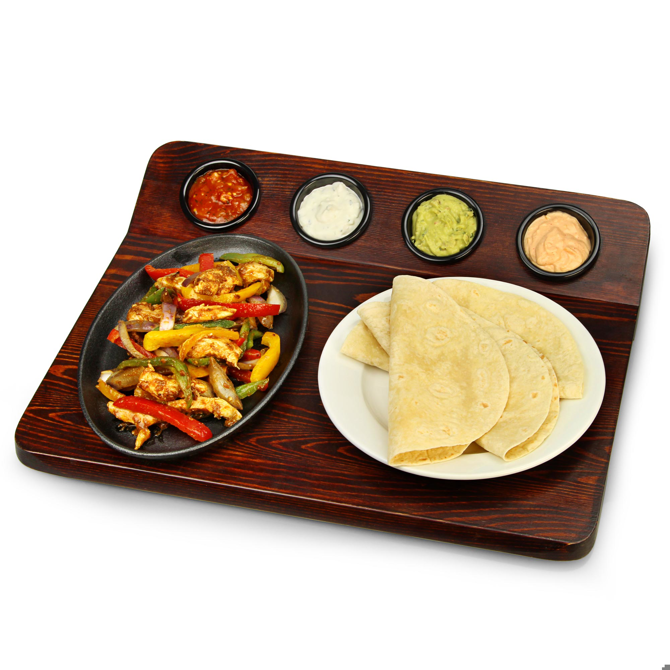 Fajita Serving Board with Sizzle Platter Set