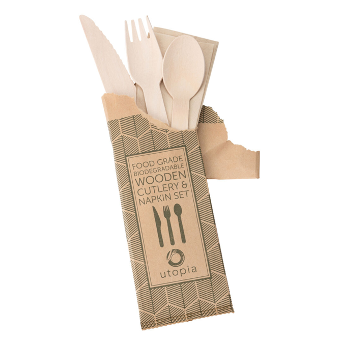 Birch Wood Cutlery Set