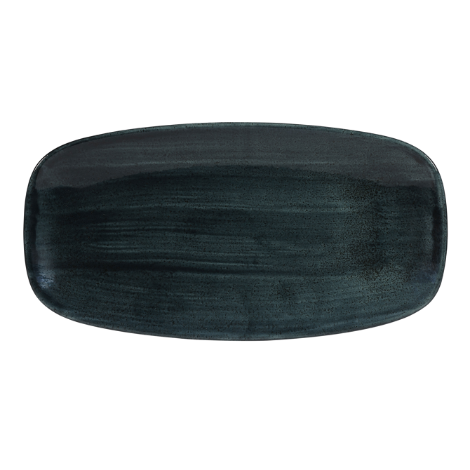 Churchill Stonecast Patina Rustic Teal Chefs Oblong Plate 11.7inch / 29.8cm